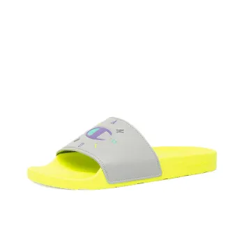 Champion Slide Slippers Unisex Yellow Silver