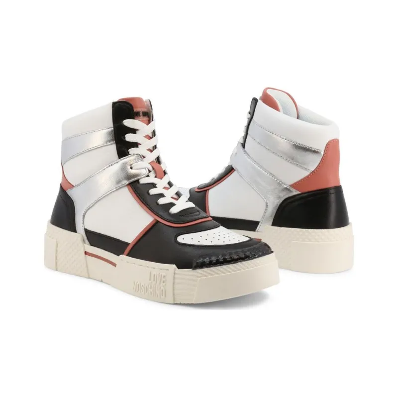 LOVE MOSCHINO Skateboard Shoes Women's High Top Black-2
