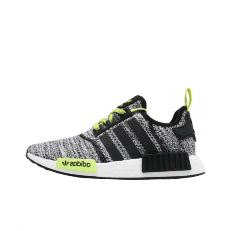 Adidas Originals NMD_R1 Cushioned Slip-Resistant Low-Top Running Shoes Unisex Black-0