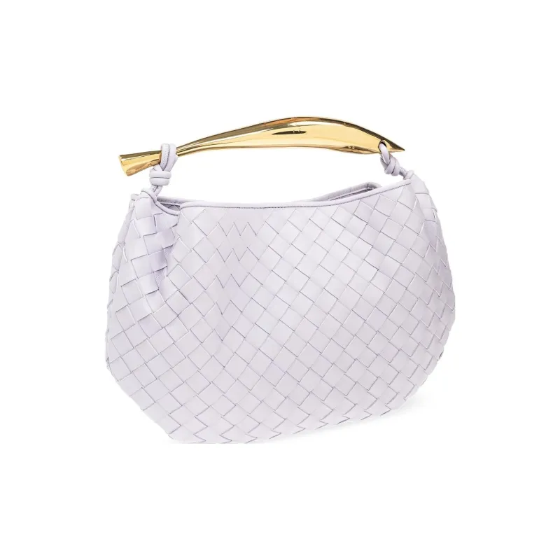 Bottega Veneta Lambskin Handbag Small Size Women's Light Purple-1