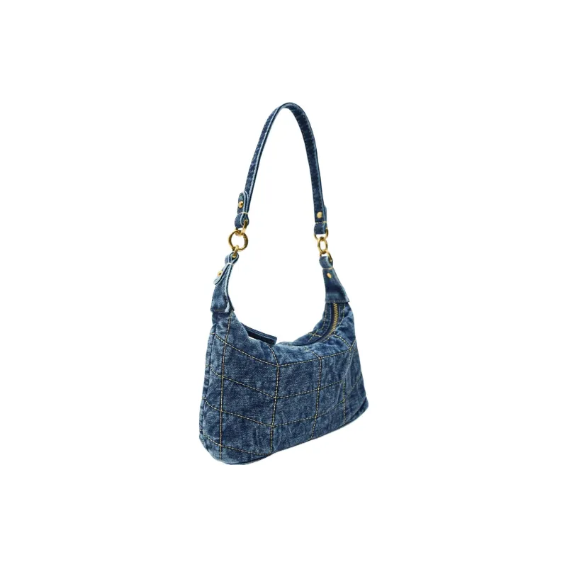 ZARA Denim Shoulder Bag Crossbody Bag Women's Blue Denim-1