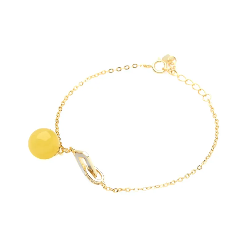 Linguanying Beeswax Jade Bracelets Women's Amber Beeswax-0
