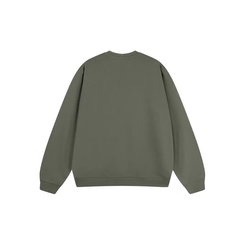 FAIRWHALE Loose Fit Pullover Drop Shoulder Crew Neck Sweatshirt Unisex-14
