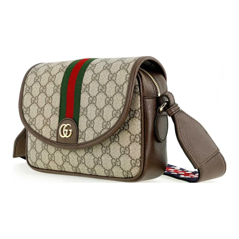 GUCCI Ophidia Canvas With Leather Trim Crossbody Bag, Shoulder Bag Women's-2