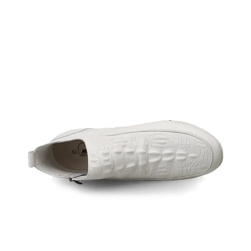 BECK Men's Casual Shoes Men High Top White/Black-3