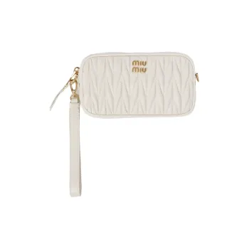 MIU MIU Leather Clutch Women's White
