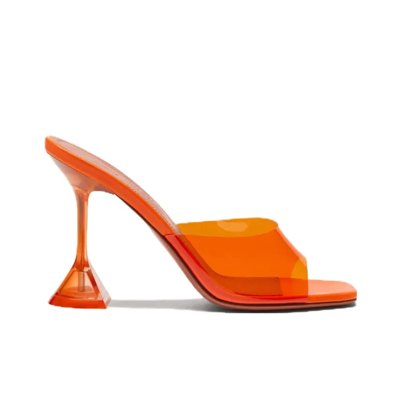 AMINA MUADDI Begum 70mm Glass PVC Sling Orange-1