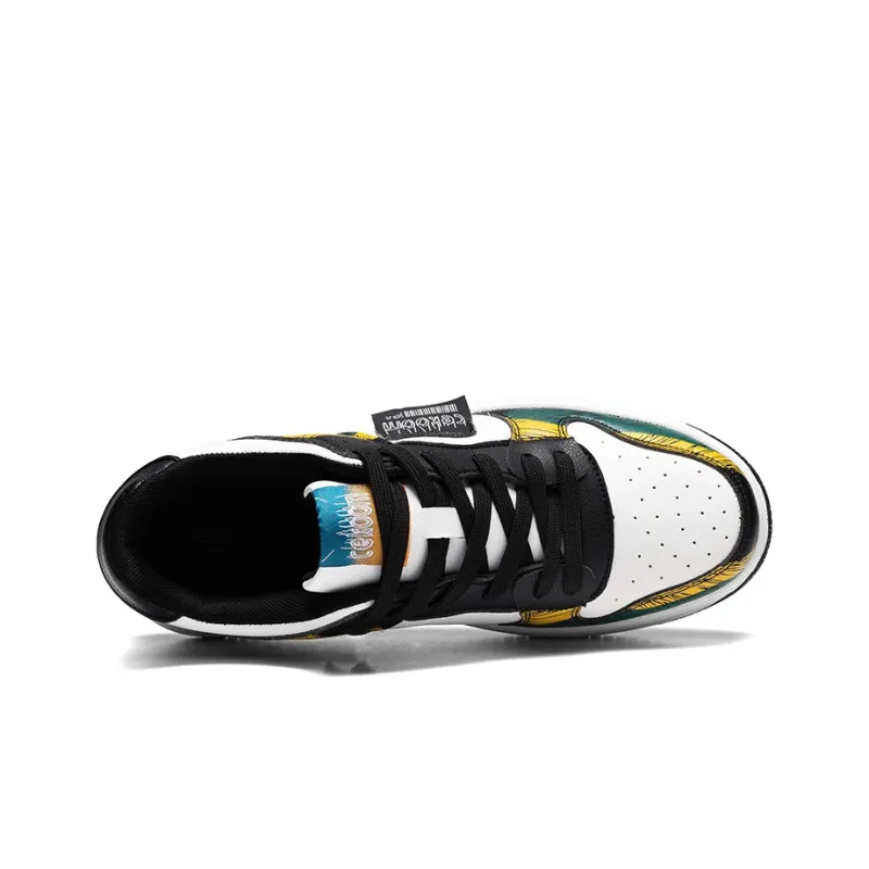 CEKOOM Skateboard Shoes Men Low Top Brown Yellow/Black Pine Green Yellow/White Pine Green Yellow-15