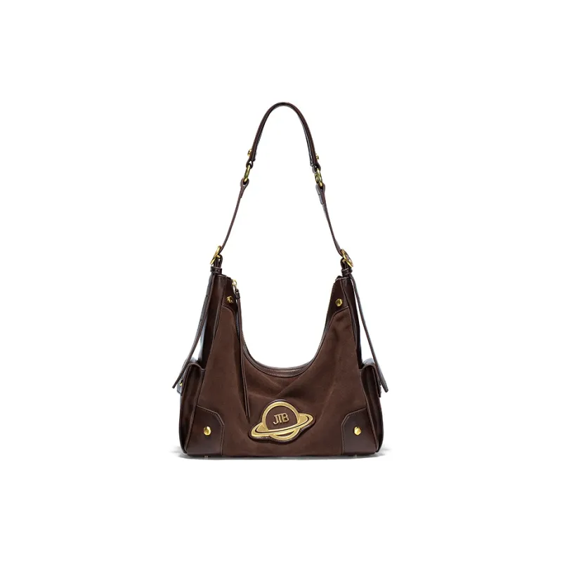 JELLYTOYBOY Cow Leather Leather Hoshino Bag Shoulder Bag Crossbody Bag Shoulder Bag Women's Pink/Black/Brown-0