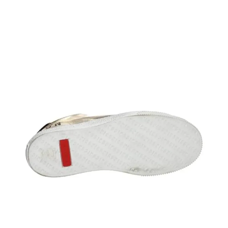 DSQUARED 2 Cassetta Slip-Resistant Low-Top Skateboard Shoes Women's Light Yellow-4