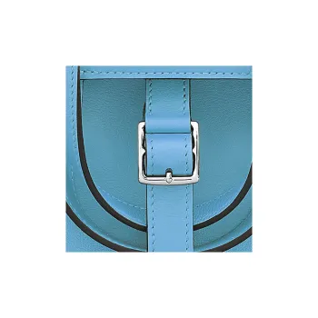 HERMES Halzan Swift Calfskin Horse Shoe Bag Handbag Shoulder Bag Crossbody Bag Mini Women's Sky Blue