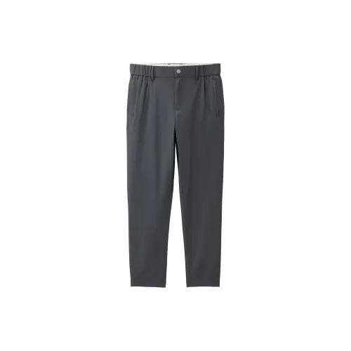 HLA Casual Pants Men Dark Gray Pattern H0