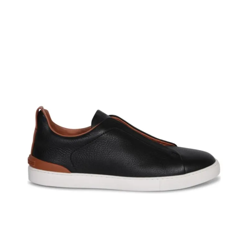 Zegna Triple-stitch Low-top Sneakers-1