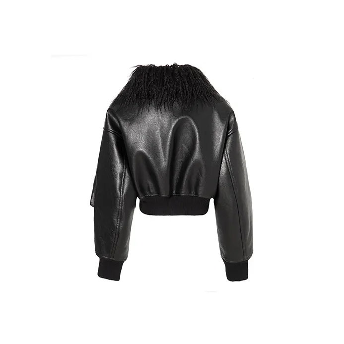 JYOSEI Leather Jackets Women's Black-1