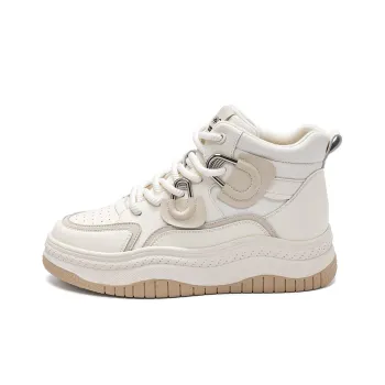 BAIJIHONG Thermal Abrasion Resistant Lightweight Slip Resistant High Top Casual Shoes 4cm Women's