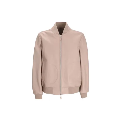 EMPORIO ARMANI Leather Jackets Men Light Pink