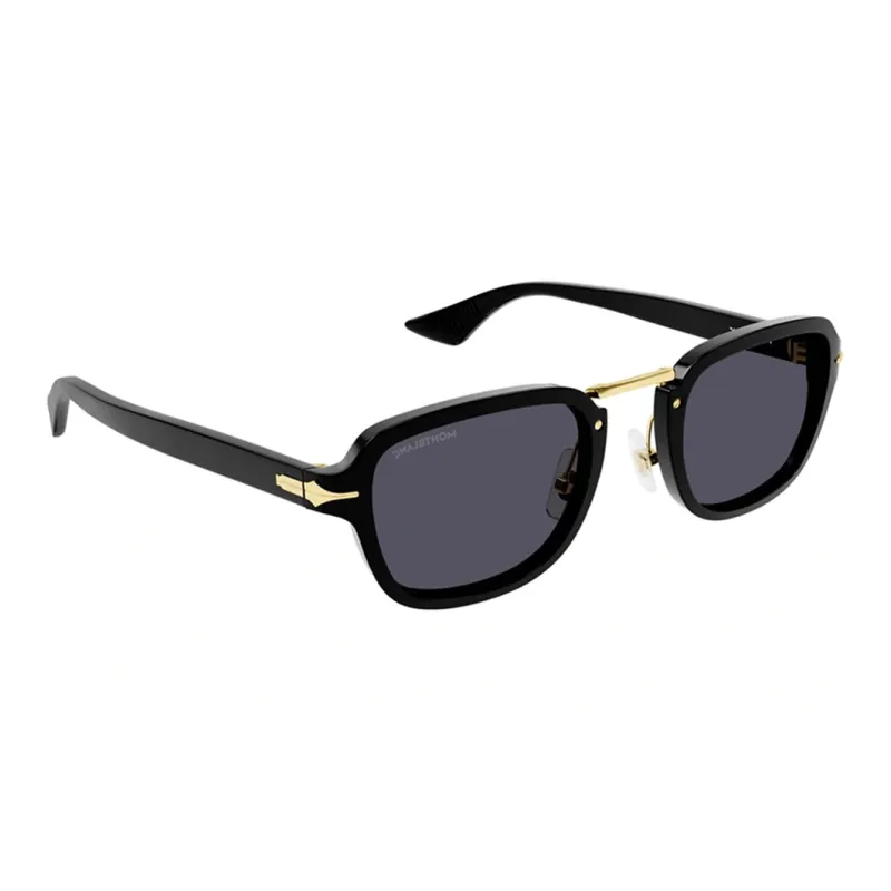 MONTBLANC Plastic Irregular Shape Sunglasses Unisex Black-1