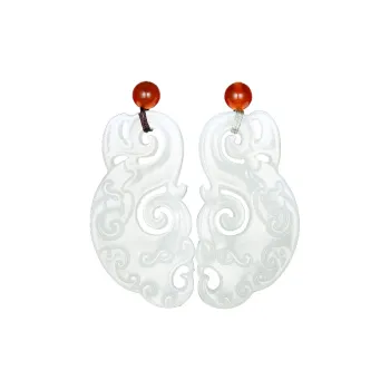 Jade Said Hetian Jade Pendants Pale Greenish White Jade Unisex