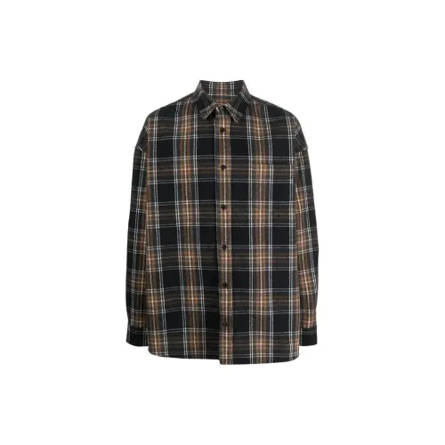 JUUN.J Check-pattern Cotton-blend Shirt