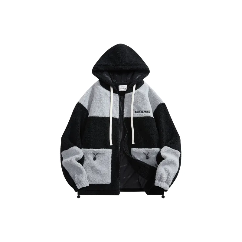 DoraemonA Velvet-feel Coat Unisex White-3