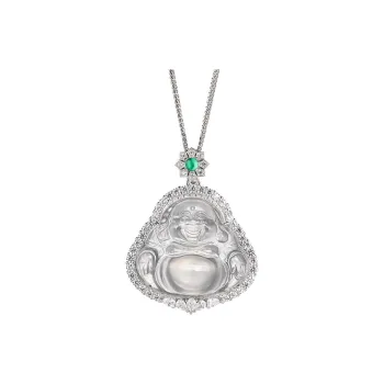 Cuiya Golden Building Chalcedony Jade Pendants Women's