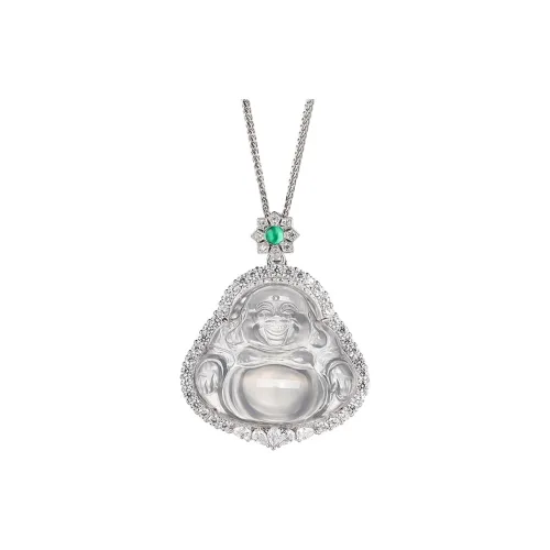 Cuiya Golden Building Chalcedony Jade Pendants Women's