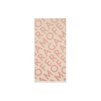 Ferragamo Logo Intarsia-knit Fringed Scarf
