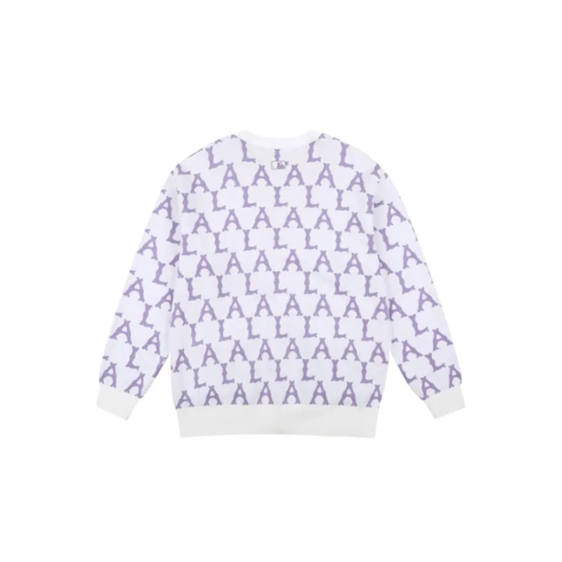 MLB Old Flower Knitwear Unisex Purple-1
