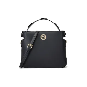 RED DRAGONFLY Leather Shoulder Bag, Crossbody Bag, Handbag Regular Women's Black
