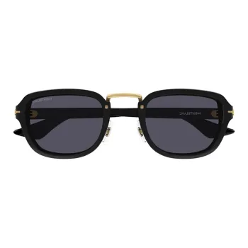 MONTBLANC Plastic Irregular Shape Sunglasses Unisex Black