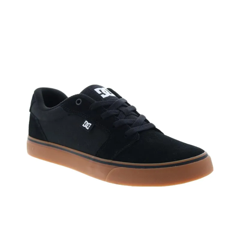 DC Shoes Anvil Wear-resistant And Lightweight Low-Top Skateboard Shoes Men's Black-3