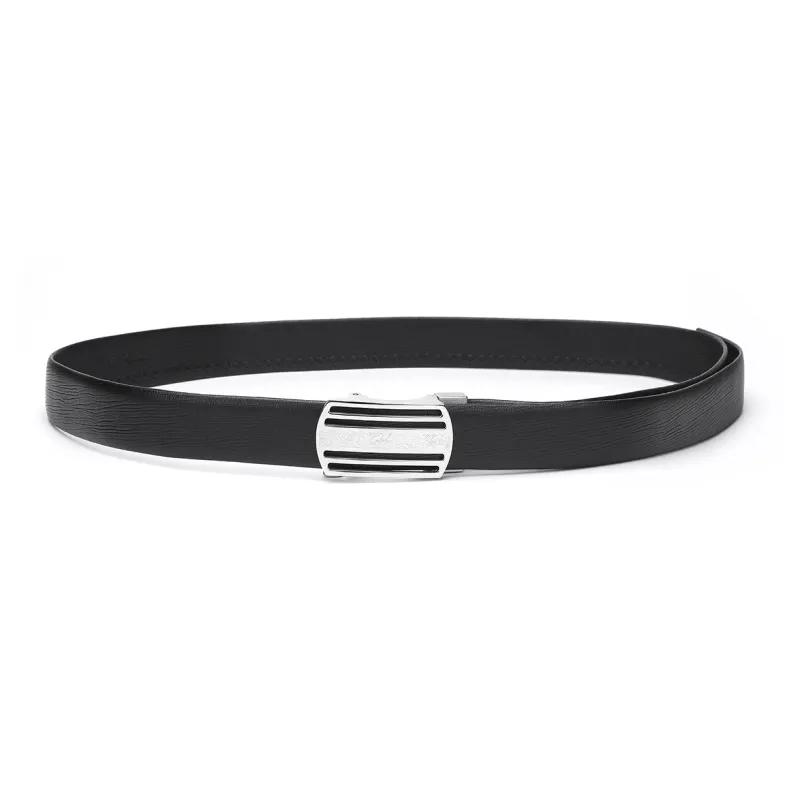 Satchi Sanduo Belt Automatic Buckle With External Casual Design Stainless Steel Cowhide Belt Men's Black Width 3.4cm-3