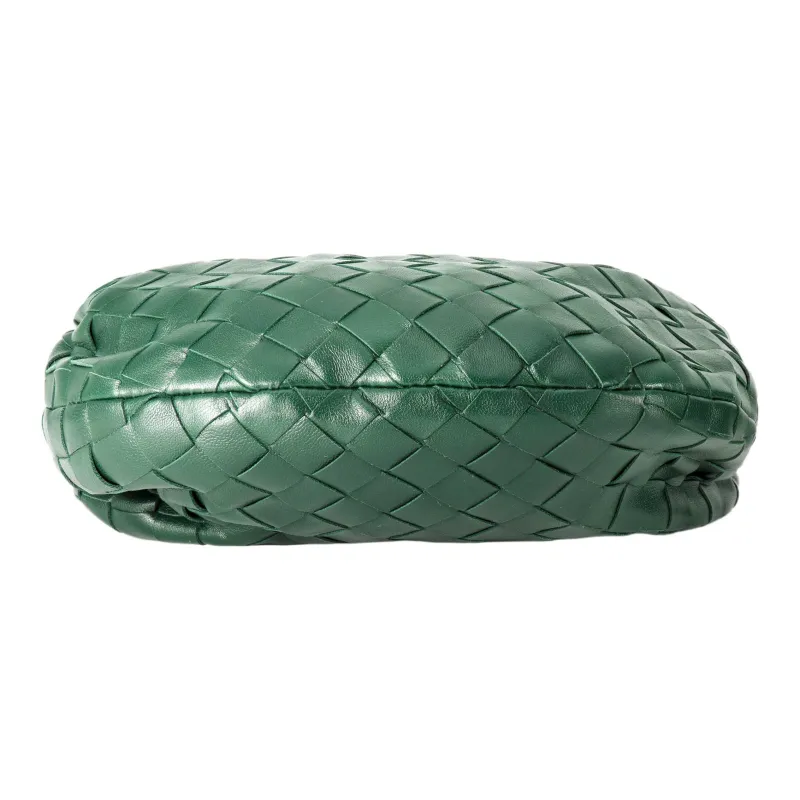 Bottega Veneta JODIE Cow Leather Dumpling Bag Clutch Mini Women's Dark Green-4