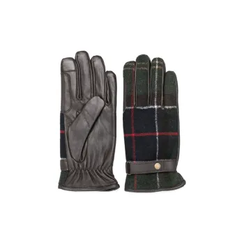 BARBOUR Aubrey Tartan-Check Full-Finger Panelled Gloves