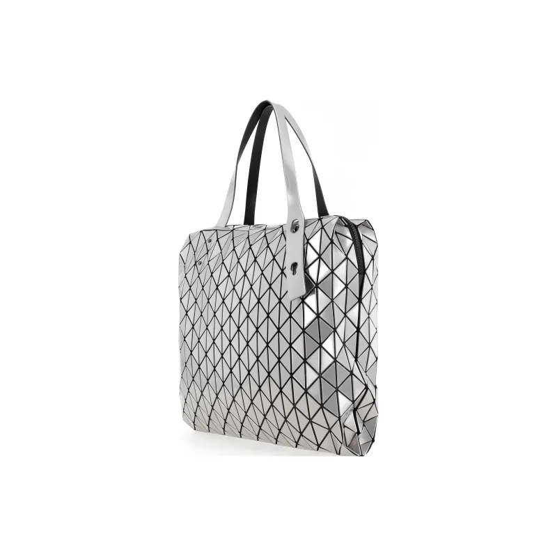 ISSEY MIYAKE Row Metallic Vinyl Chloride Handbag Regular Unisex Silver-1