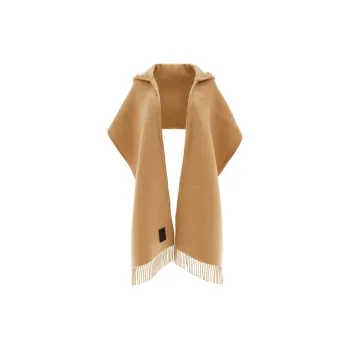 Ferragamo Logo patch Hooded Scarf