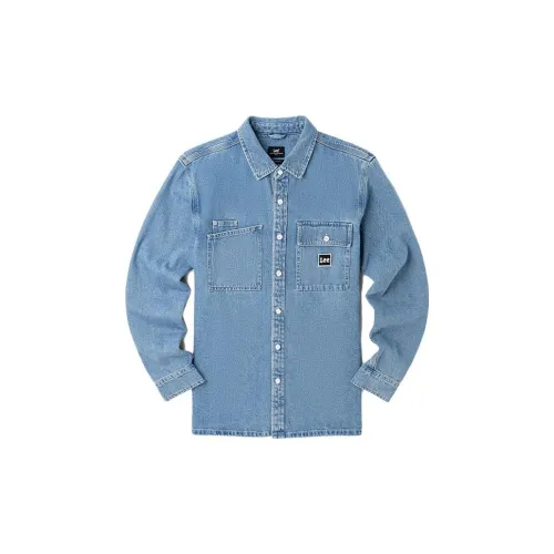 Lee Shirts Men Denim Blue