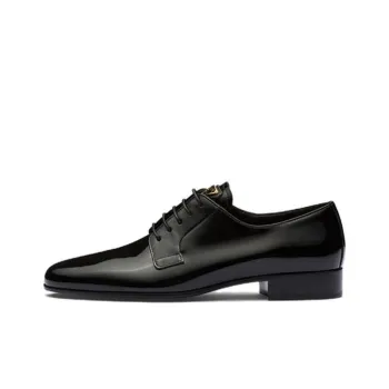 PRADA Triangle Logo appliqué Oxford Shoes