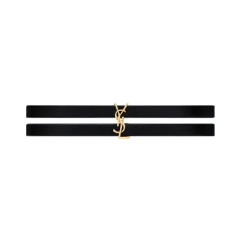 SAINT LAURENT Cassandre Ysl Logo Plaque Bracelet