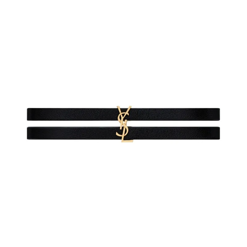 SAINT LAURENT Cassandre Ysl Logo Plaque Bracelet-0