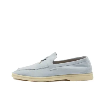 Loro Piana Summer Charms Walk Casual Single Shoes Women's Light Blue