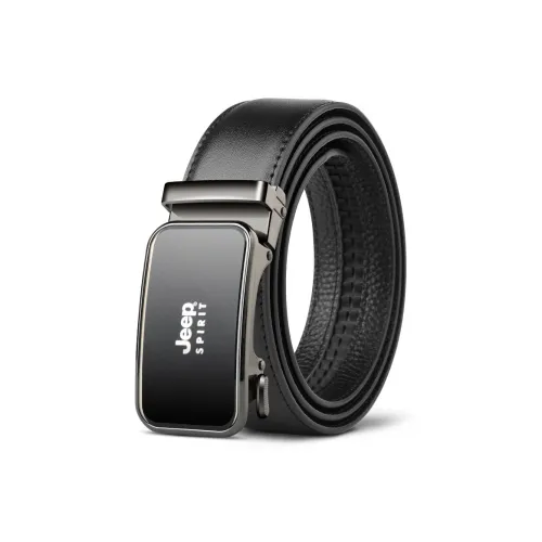 JEEP SPIRIT Casual Advanced Minimalist Belt Automatic Buckle Cow Leather Leather Belts Men's Width 3.4CM