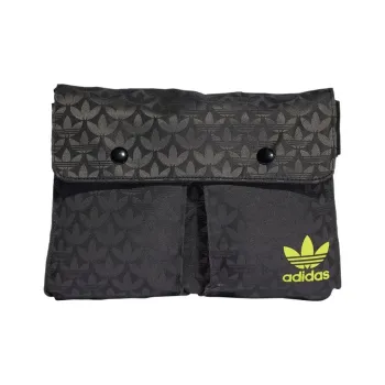 Adidas Recycled Material Patchwork Jacquard One Shoulder Handbags Regular Women's Black
