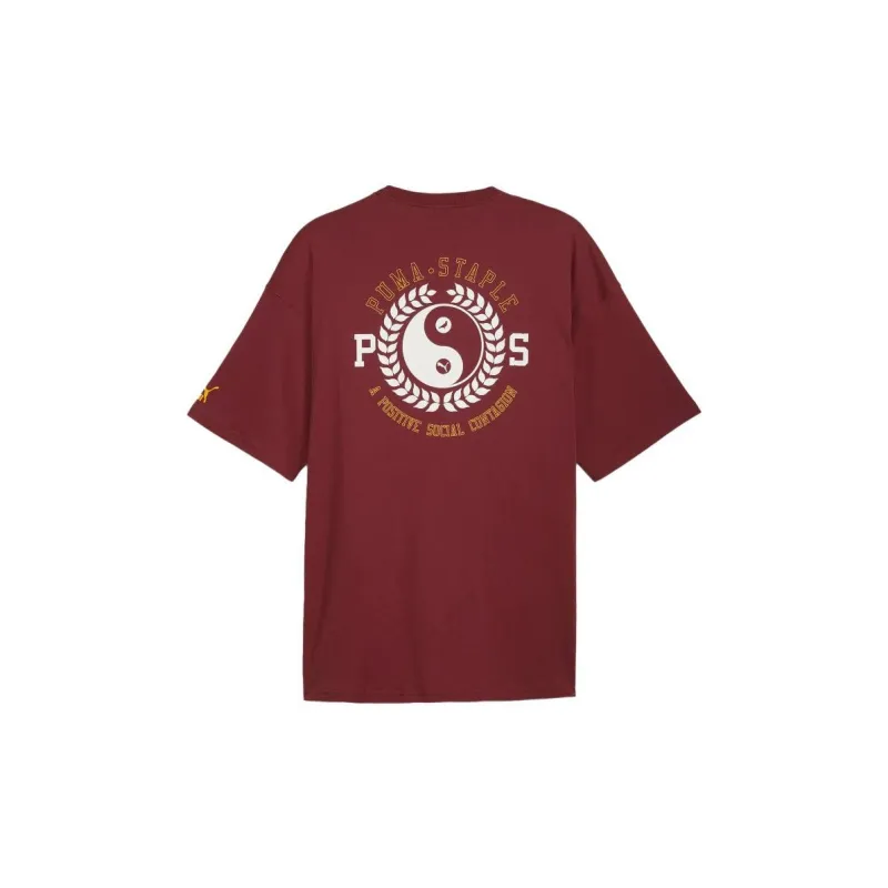 PUMA x Staple T-Shirt Men's Burgundy-1