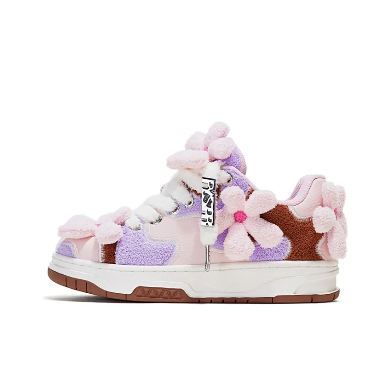 FY SPR Blossom Collection Low Top Skateboard Shoes Women's Pink Purple-0