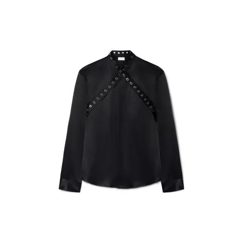 OFF-WHITE Eyelet-strap Silk Shirt