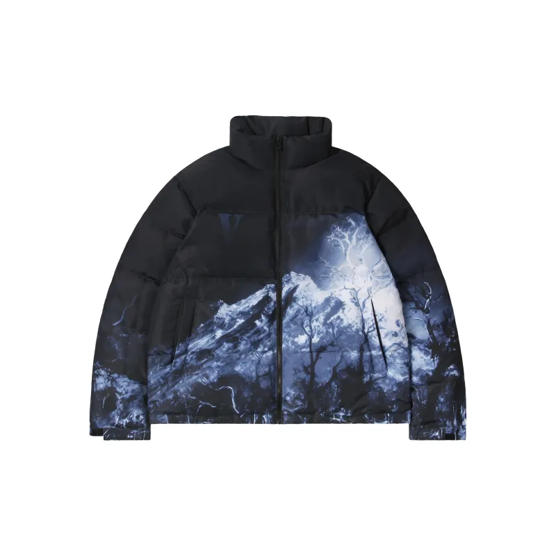 VLONE Down Jackets Unisex Black Cyan-1