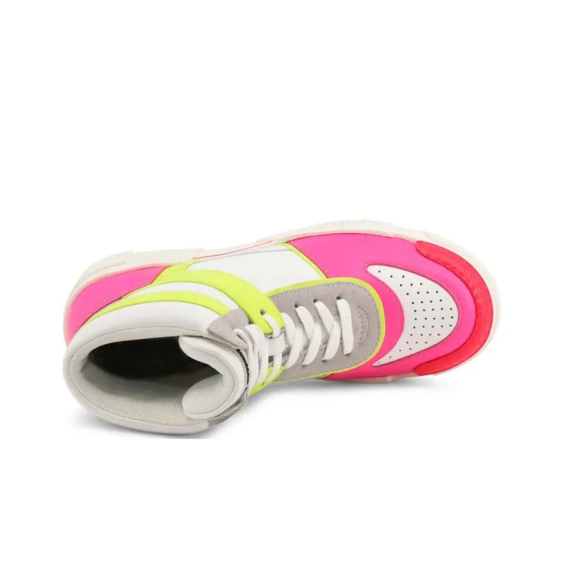 LOVE MOSCHINO High Top Skateboard Shoes Women's White-3