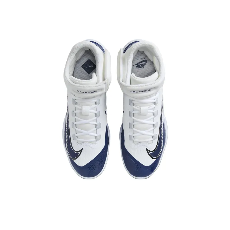 Nike Alpha Huarache Elite 4 Mid 'White Midnight Navy'-3