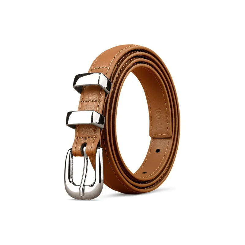 JEEP SPIRIT Vintage Luxury Advanced Feel Belt Pin Buckle Cow Leather Leather Belts Women's Width 1.9CM-3